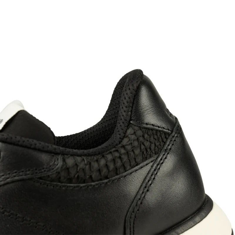 SORT RONJA LEATHER SNEAKER - Peti Sko - WODEN