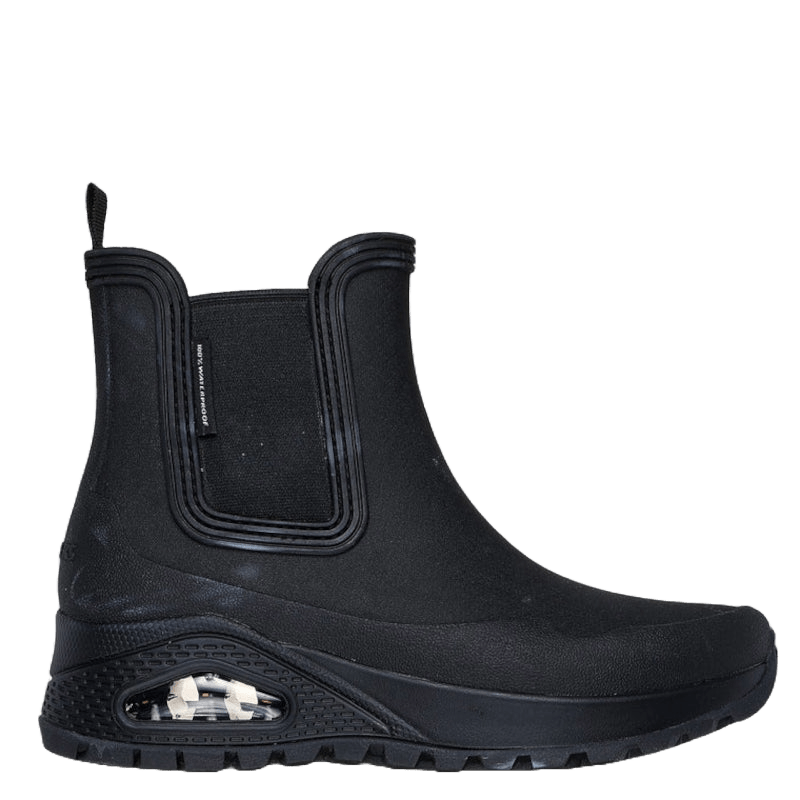 SORT UNO RUGGED - DANCING N THE Rain GUMMISTØVLE - Peti Sko - SKECHERS