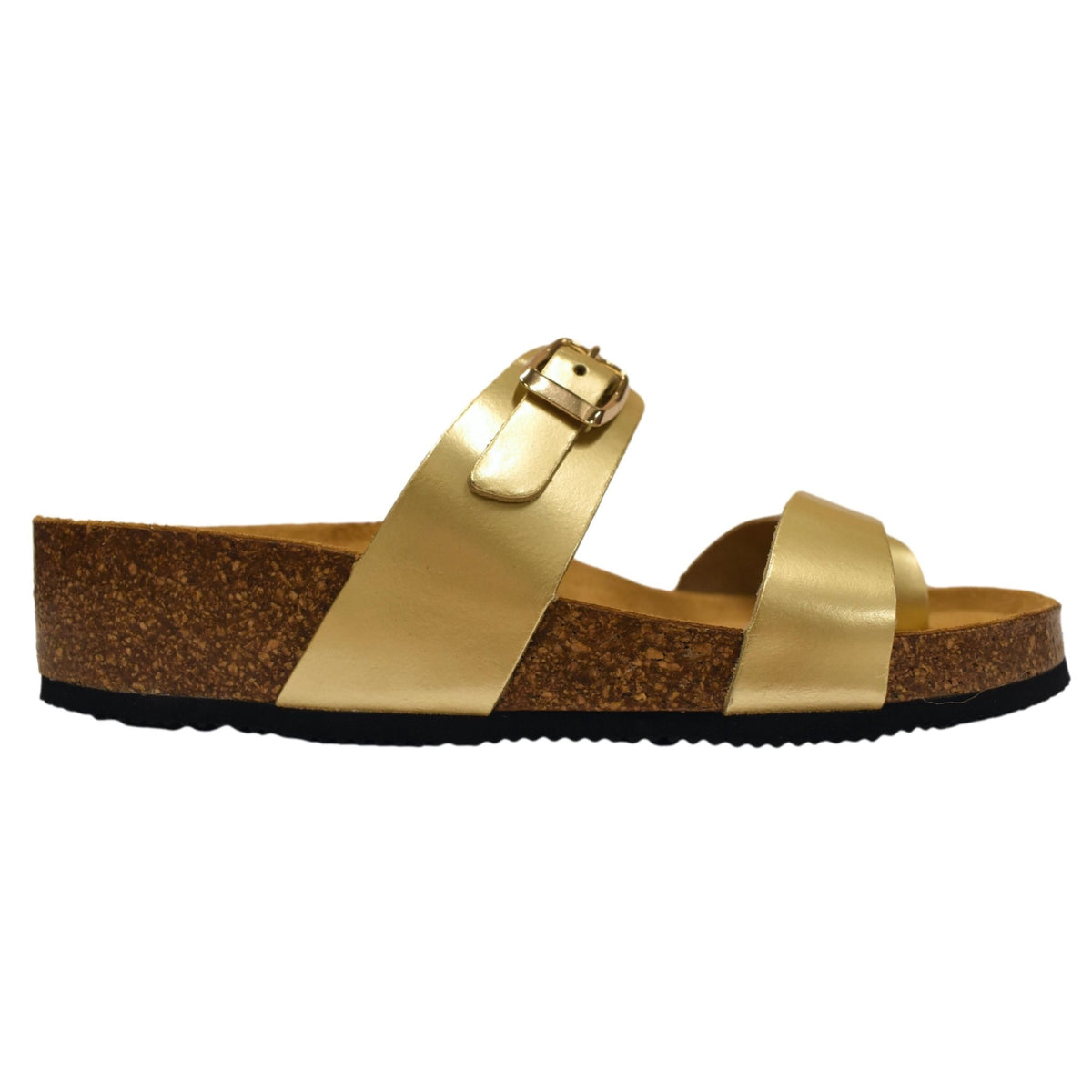 nedadgående browser søm Guld sandal fra Bella moda