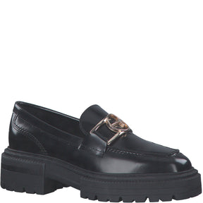 SORT SHINY LOAFERS - Peti Sko - TAMARIS