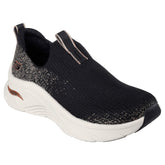 SORT/GULD RELAXED FIT ARCH FIT D'LUX GLIMMER DUST - Peti Sko - SKECHERS
